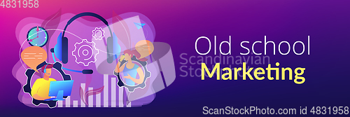 Image of Cold calling concept banner header.