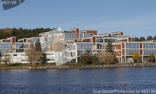 Image of Office building near the fjord. 