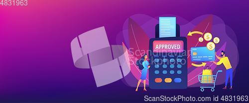 Image of Payment processing concept banner header