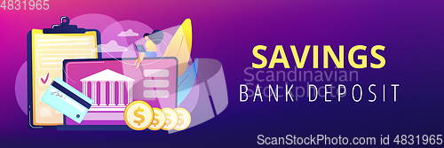 Image of Bank account concept banner header.