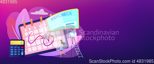Image of Paycheck concept banner header.
