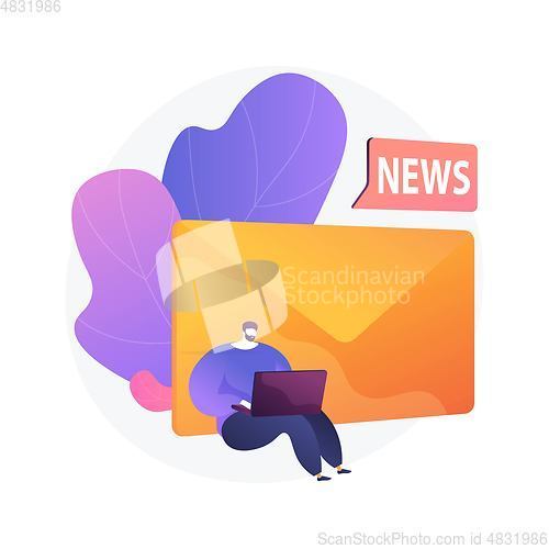 Image of Newsletter subscription vector concept metaphor