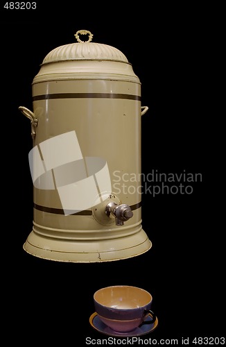 Image of Antique Decanter And Coffee Cup