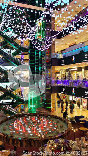 Image of Futuristic design of the atrium in the shopping center European 