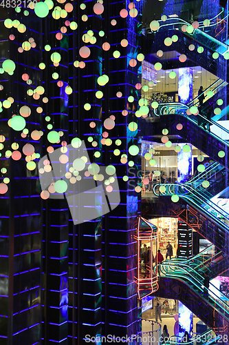 Image of Futuristic design of the atrium in the shopping center European 