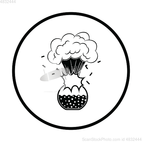 Image of Icon explosion of chemistry flask