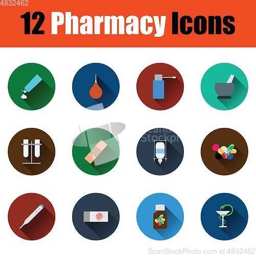 Image of Set of farmacy icons