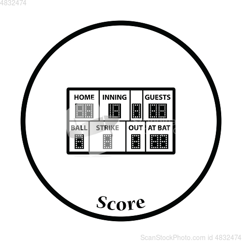 Image of Baseball scoreboard icon