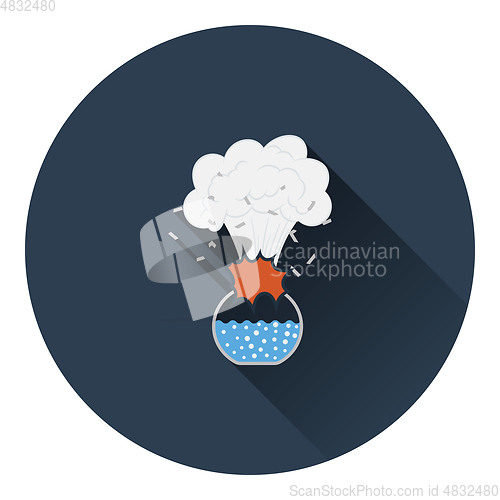 Image of Icon explosion of chemistry flask