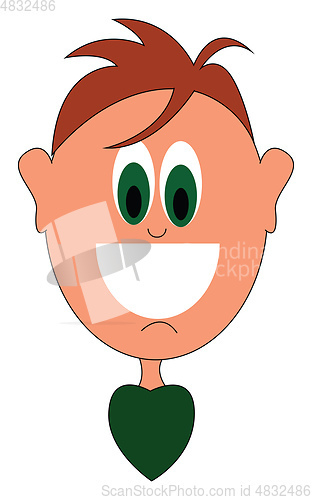 Image of A portrait of a guy vector or color illustration