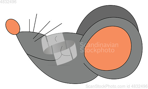 Image of Mouse face smiling illustration vector on white background 