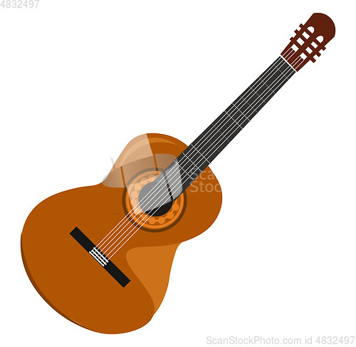 Image of A beautiful guitar vector or color illustration