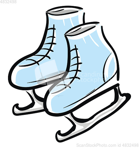 Image of Ice skates illustration vector on white background 