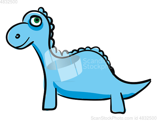 Image of Blue dinosaur vector or color illustration