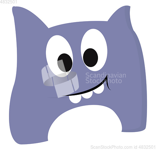 Image of Monster with large eyes vector or color illustration