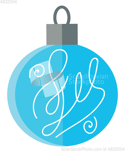 Image of Blue Christmas ornament vector illustartion 