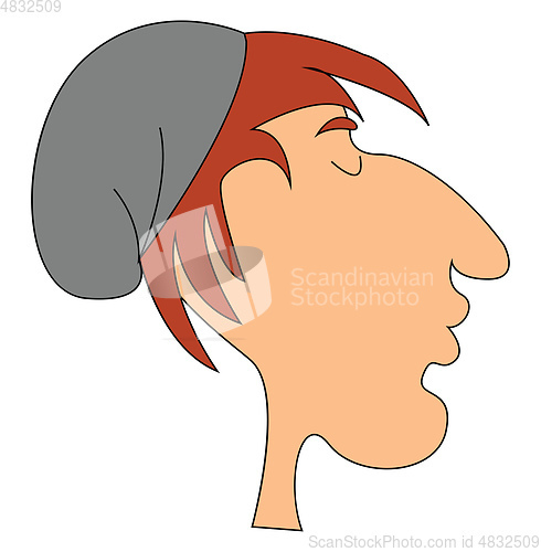 Image of A man in grey hat vector or color illustration