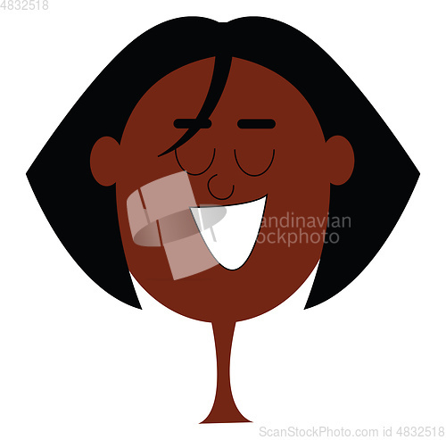 Image of A Happy African American vector or color illustration