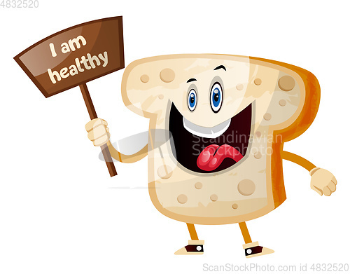 Image of Healthy Bread illustration vector on white background