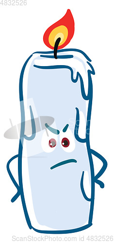 Image of An angry candle vector or color illustration