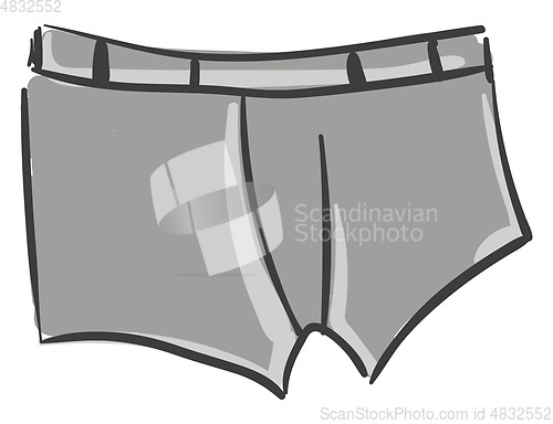 Image of A grey underpants short vector or color illustration