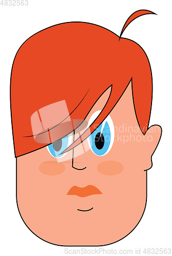 Image of A portrait of a boy vector or color illustration