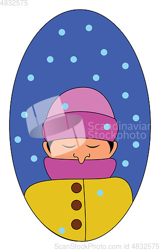 Image of Snow illustration vector on white background 