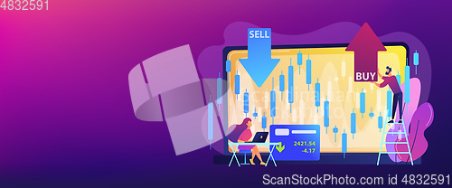 Image of Stock market concept banner header.