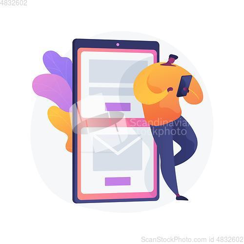 Image of Mobile messaging vector concept metaphor