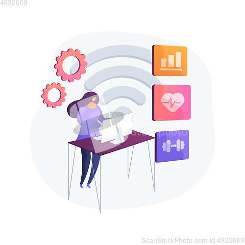 Image of Health monitoring system vector concept metaphor