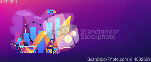 Image of Sales growth concept banner header.
