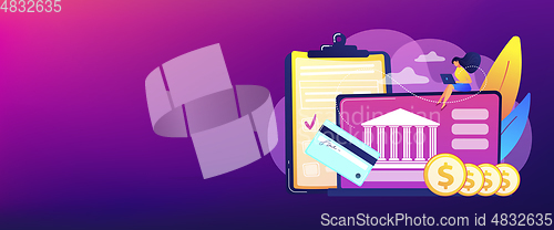 Image of Bank account concept banner header.