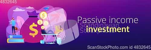 Image of Passive income concept banner header.