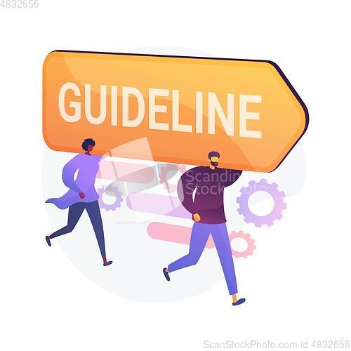 Image of Guideline and regulation vector concept metaphor.