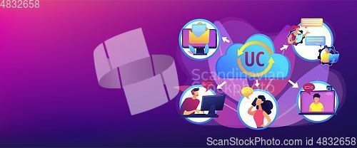 Image of Unified communication concept banner header