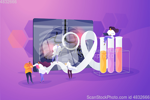 Image of Lung cancer concept vector illustration