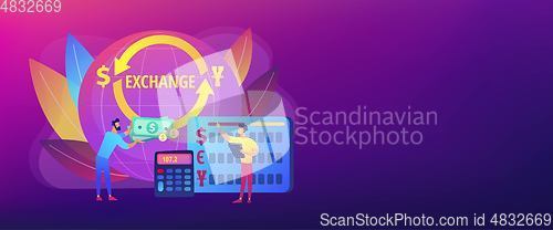 Image of Currency exchange concept banner header