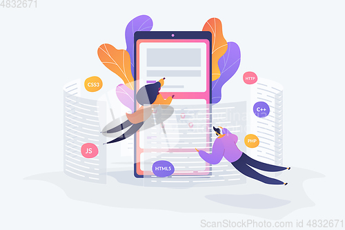 Image of Front end development it concept vector illustration