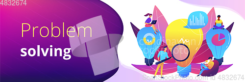 Image of Business solution concept banner header.