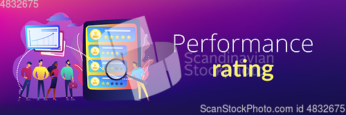 Image of Performance rating concept banner header.