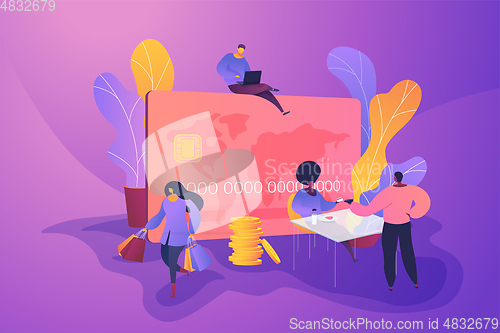 Image of Credit card vector creative concept illustration.