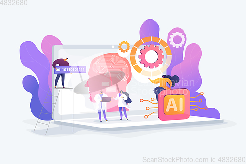 Image of Artificial intelligence concept vector illustration.