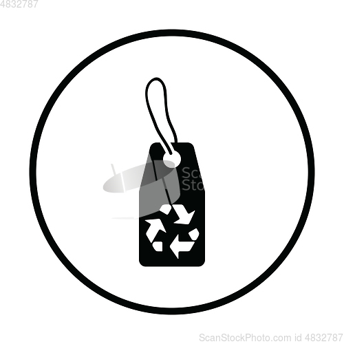 Image of Tag with recycle sign icon