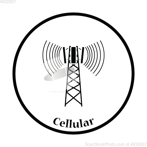 Image of Cellular broadcasting antenna icon