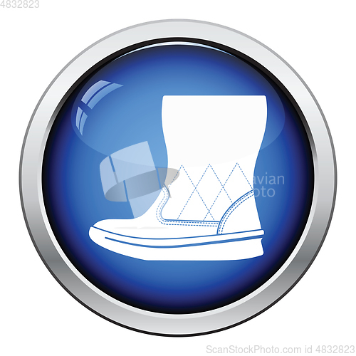 Image of Woman fluffy ugg boot icon