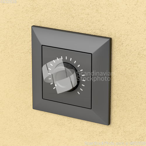 Image of Black dimmer light switch