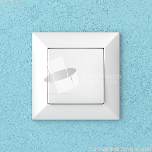 Image of Light switch on blue wall