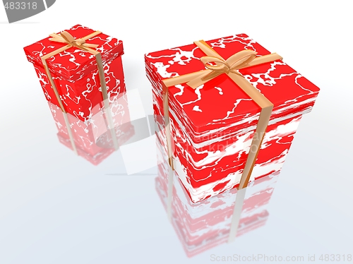 Image of red and white gifts