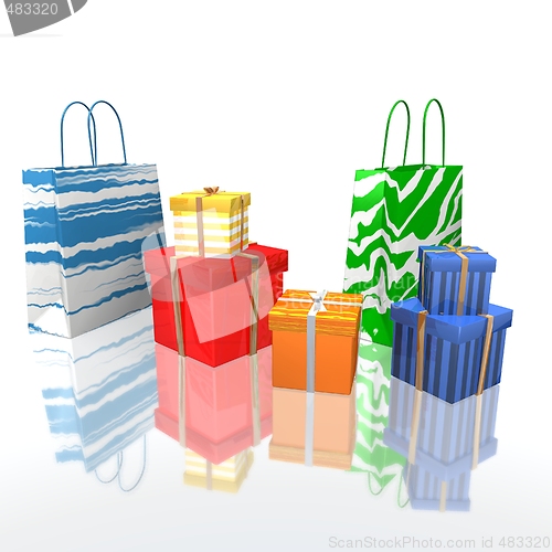 Image of shopping bags and gifts