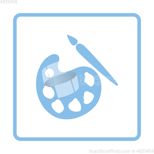 Image of School palette with brush icon